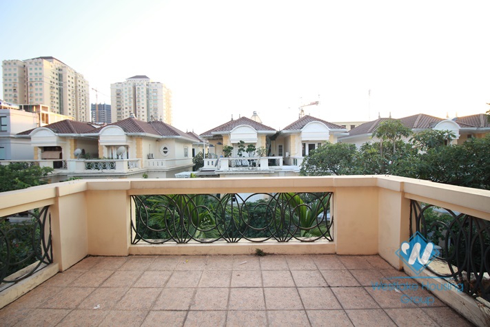 Charming house with small yard for rent in Ciputra, Block D, Tay Ho, Ha Noi